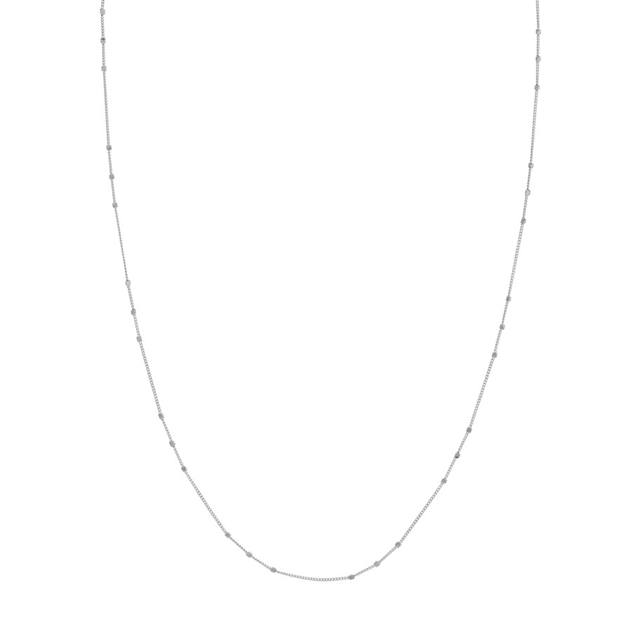 14K White Gold 1.35 mm Saturn Chain w/ Lobster Clasp - 24 in.