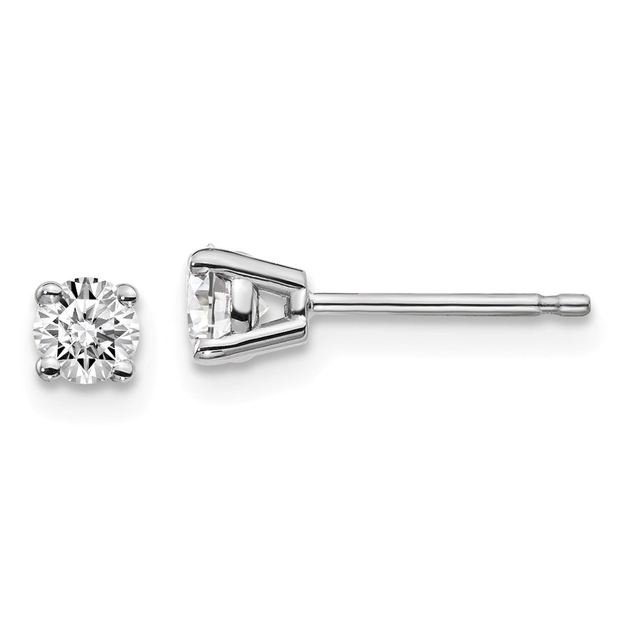 14k White Gold 1/3ct Lab Grown Diamond 4-Prong Earring
