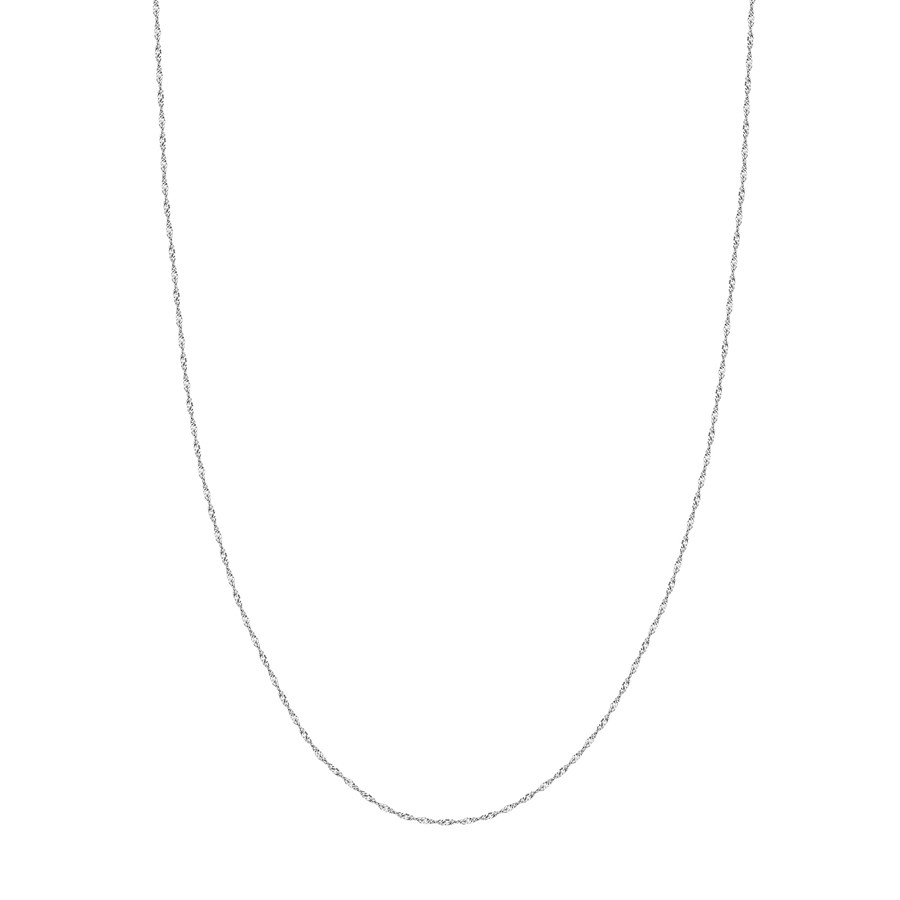 14K White Gold 1.4 mm Singapore Chain w/ Lobster Clasp - 16 in.