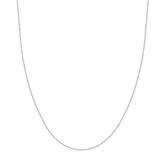 14K White Gold 1.4 mm Singapore Chain with Lobster Clasp -18 in. 14K White Gold 1.4 mm Singapore Chain with Lobster Clasp -18 in.