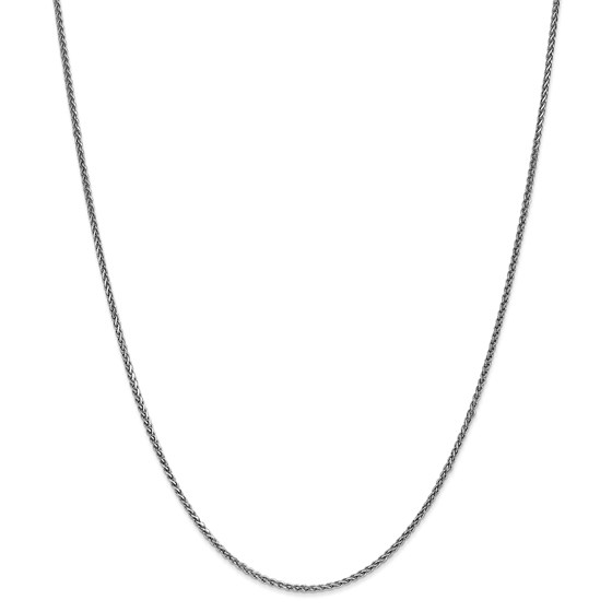 14k White Gold 1.4 mm Solid Spiga Chain Necklace - 18 in.
