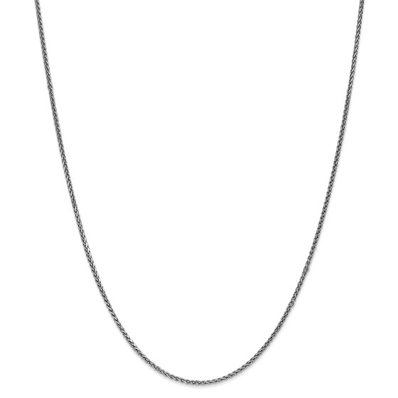 14k White Gold 1.4 mm Solid Spiga Chain Necklace - 18 in. 14k White Gold 1.4 mm Solid Spiga Chain Necklace - 18 in.