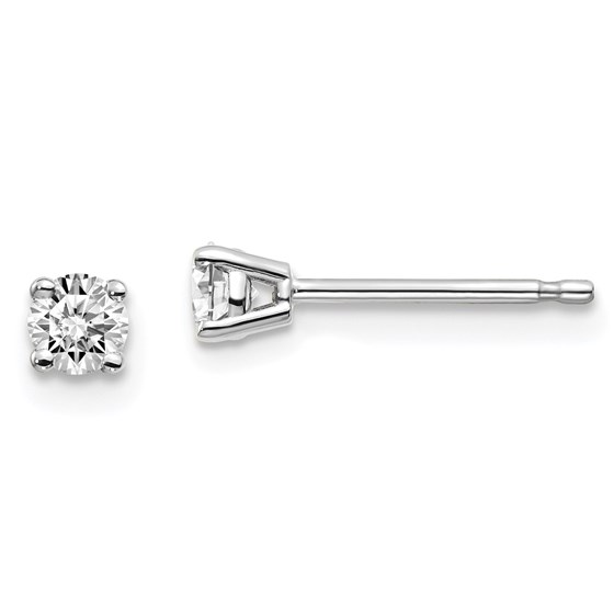 14k White Gold 1/4ct Cert Lab Grown Diamond 4-Prong Earring 14k White Gold 1/4ct Cert Lab Grown Diamond 4-Prong Earring