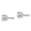 14k White Gold 1/4ct Cert Lab Grown Diamond 4-Prong Earring