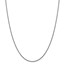 14k White Gold 1.5 mm Hollow Round Box Chain Necklace - 18 in.
