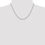 14k White Gold 1.5 mm Hollow Round Box Chain Necklace - 18 in.