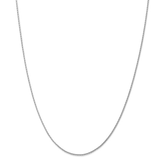 14k White Gold 1.5 mm Round Wheat Chain Necklace - 20 in.