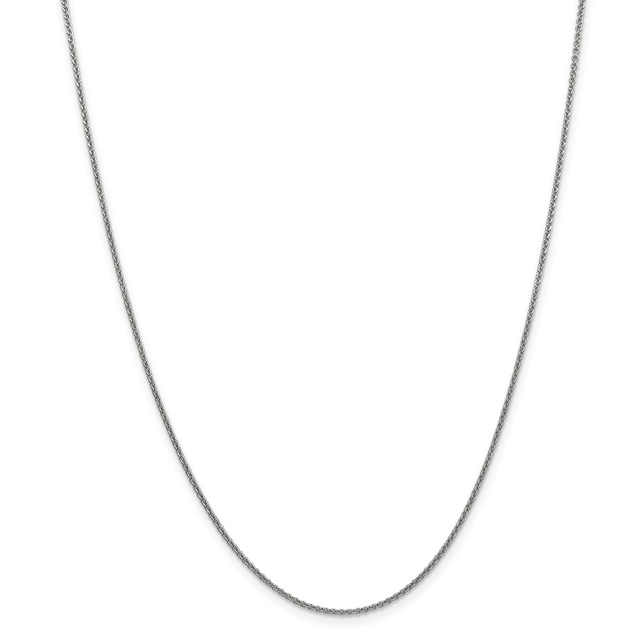 14k White Gold 1.5 mm Solid Polished Cable Chain Necklace - 24 in