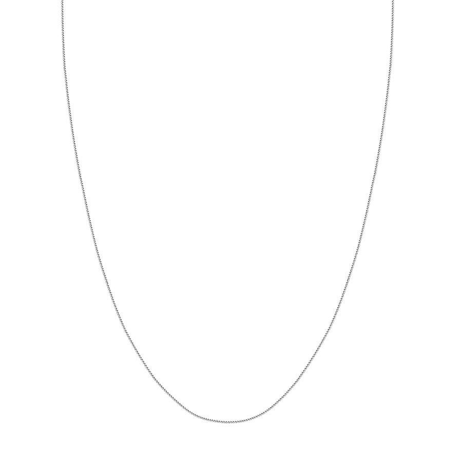 14K White Gold 1.5 mm Wheat Chain w/ Spring Ring Clasp - 20 in.
