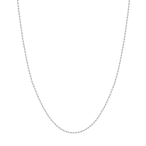 14K White Gold 1.56 mm Rope Chain w/ Lobster Clasp - 24 in.
