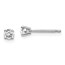 14k White Gold 1/5ct Lab Grown Diamond 4-Prong Earring
