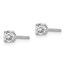 14k White Gold 1/5ct Lab Grown Diamond 4-Prong Earring