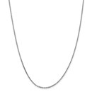 14k White Gold 1.65 mm Solid Diamond Cut Cable Chain - 22 in.