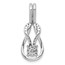 14K White Gold 1/6ct. Knot Slide Pendant - 25.5 mm