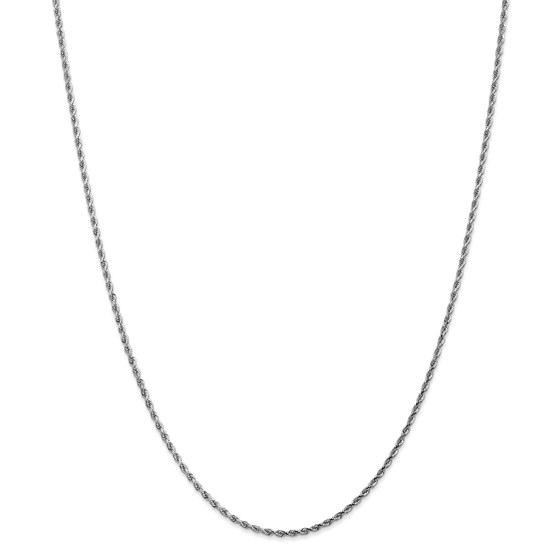 14k White Gold 1.75 mm Diamond-cut Rope Chain Necklace - 18 in. 14k White Gold 1.75 mm Diamond-cut Rope Chain Necklace - 18 in.