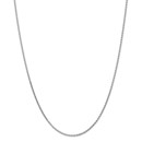 14k White Gold 1.9 mm Round Diamond Cut Wheat Chain - 22 in.