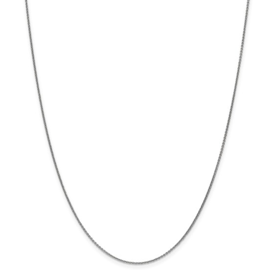 14k White Gold 1 mm Cable Chain Necklace - 24 in. 14k White Gold 1 mm Cable Chain Necklace - 24 in.