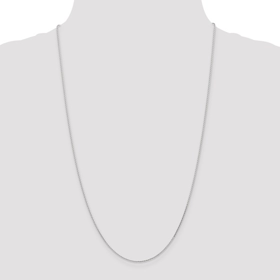 Buy 14k White Gold 1 mm Round Diamond Cut Wheat Chain - 18 in. | APMEX