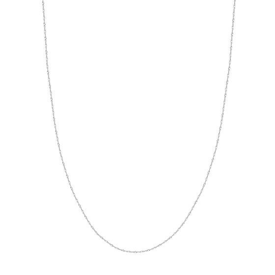 14K White Gold 1 mm Singapore Chain - 16 in.