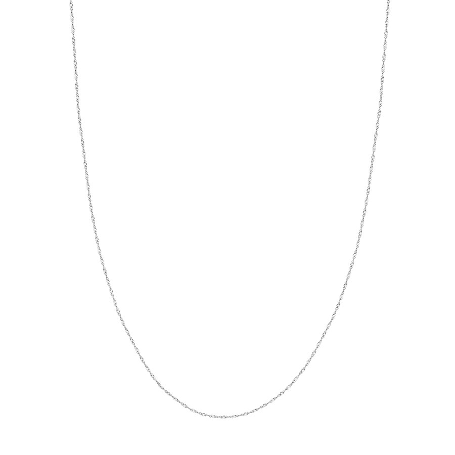 14K White Gold 1 mm Singapore Chain - 18 in.