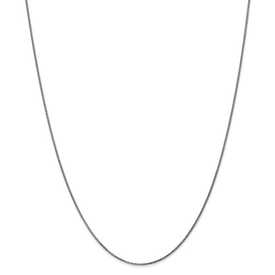 14k White Gold 1 mm Solid Spiga Chain Necklace - 18 in.
