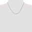 14k White Gold 1 mm Solid Spiga Chain Necklace - 18 in.