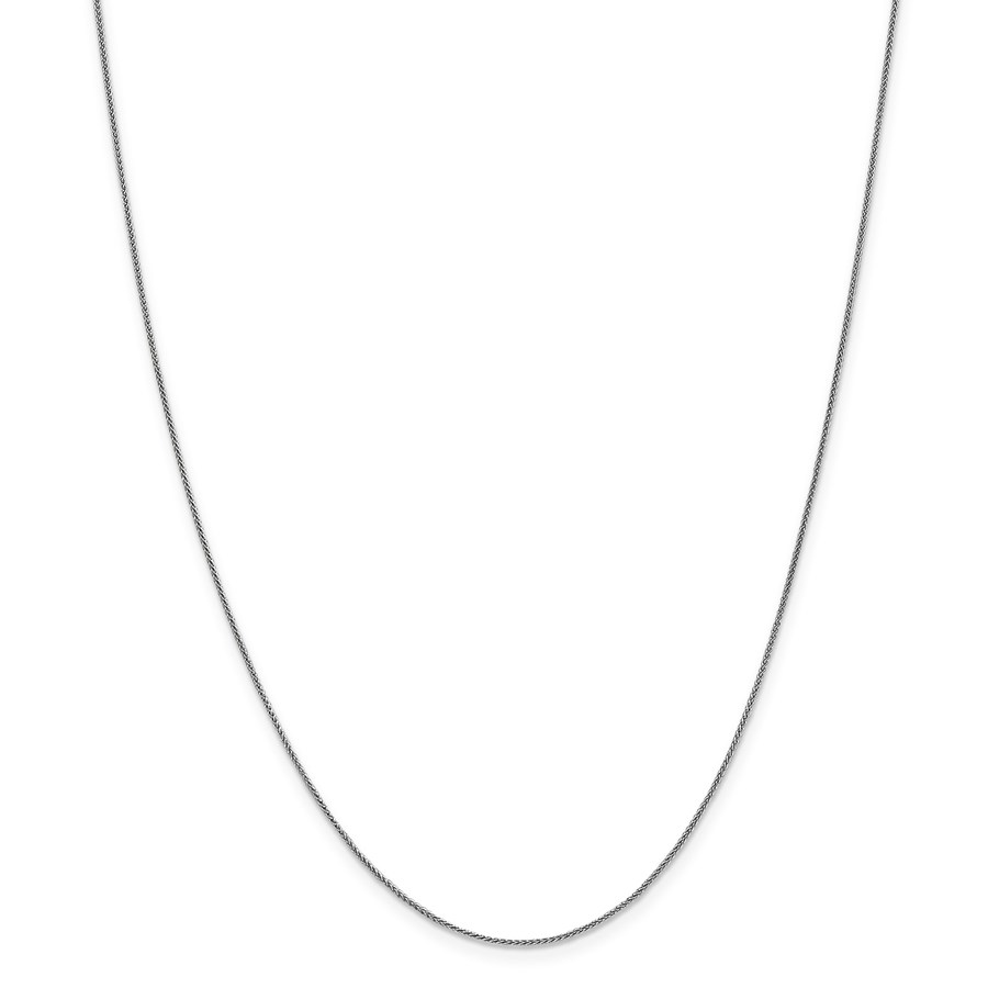 14k White Gold 1 mm Spiga Chain Necklace - 20 in.