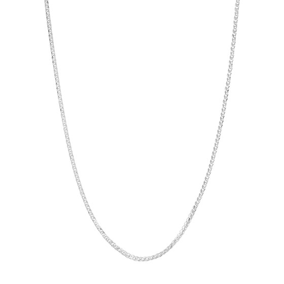 14K White Gold 1 mm Wheat Chain w/ Lobster Clasp - 18 in.