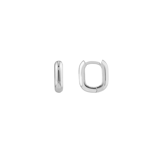 14K White Gold 10 x 12 mm Oblong Polished Hoops 14K White Gold 10 x 12 mm Oblong Polished Hoops