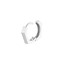 14K White Gold 13 mm Heptagon Polished Hoops