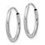 14k White Gold 14 mm Endless Hoop Earrings