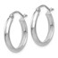 14k White Gold 18 mm Polished Hoop Earring