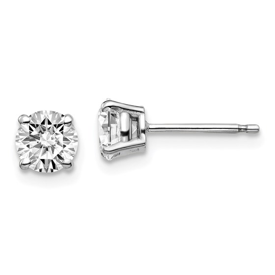 14k White Gold 1ct Cert Lab Grown Diamond 4-Prong Earring 14k White Gold 1ct Cert Lab Grown Diamond 4-Prong Earring