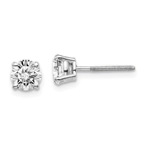 14k White Gold 1ct Cert Lab Grown Diamond Earring 14k White Gold 1ct Cert Lab Grown Diamond Earring