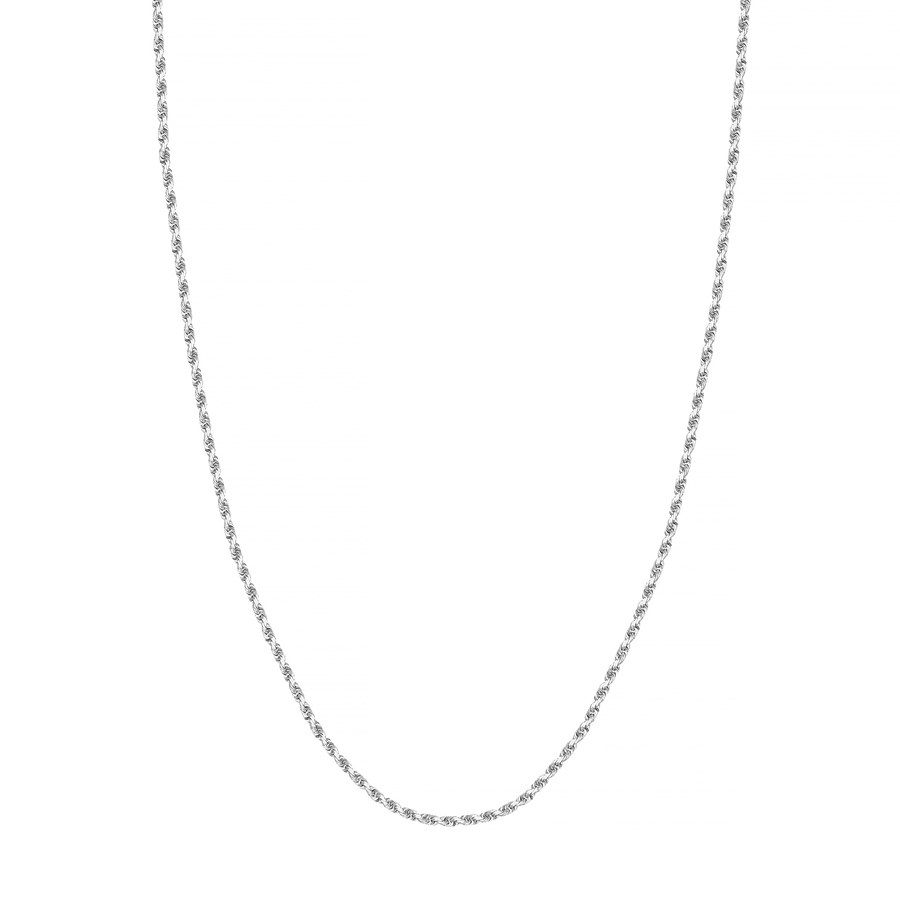14K White Gold 2.15 mm Rope Chain w/ Lobster Clasp - 20 in.