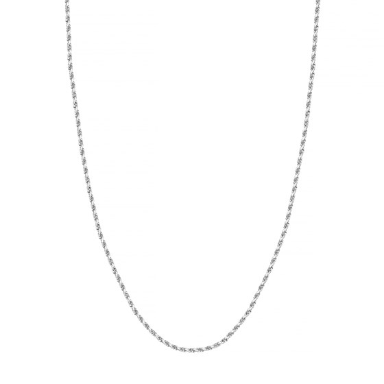 14K White Gold 2.15 mm Rope Chain w/ Lobster Clasp - 20 in. 14K White Gold 2.15 mm Rope Chain w/ Lobster Clasp - 20 in.