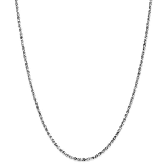 14k White Gold 2.25 mm Diamond Cut Rope Chain - 26 in. 14k White Gold 2.25 mm Diamond Cut Rope Chain - 26 in.