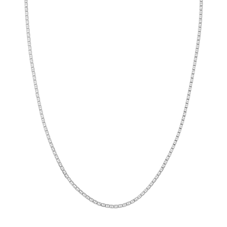 14K White Gold 2.25 mm Mariner Chain w/ Lobster Clasp - 18 in.