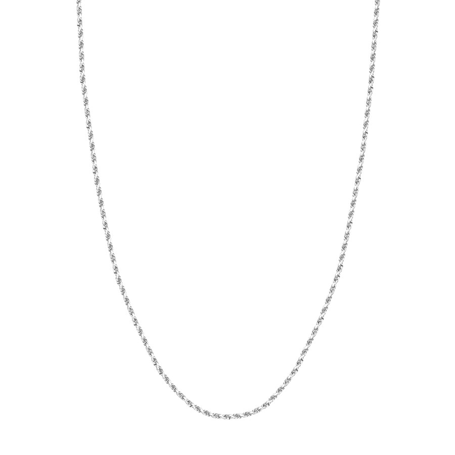 14K White Gold 2.3 mm Rope Chain w/ Lobster Clasp - 24 in.