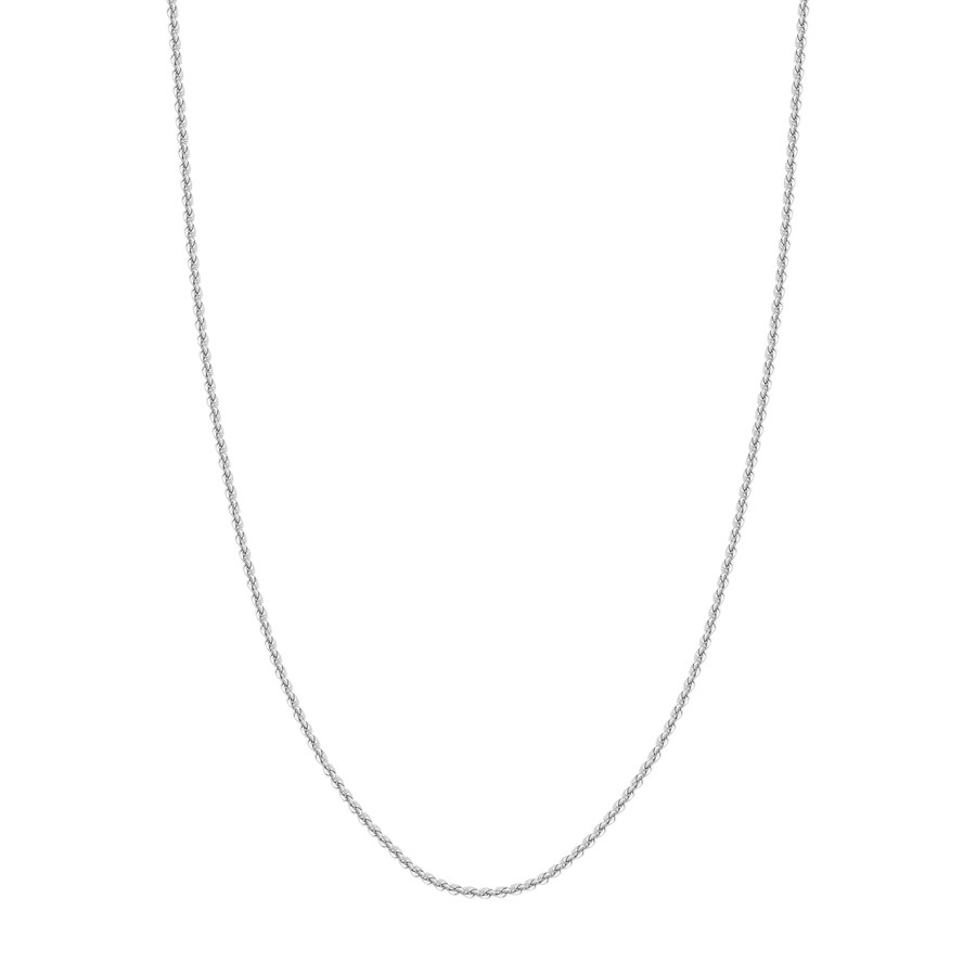 14K White Gold 2.3 mm Rope Chain with Lobster Clasp -22 in.
