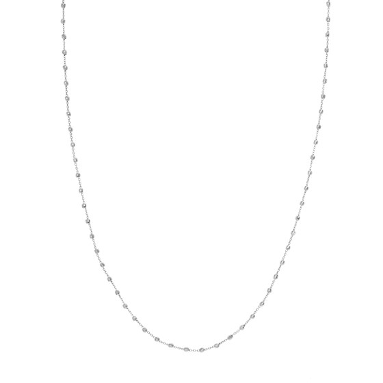 14K White Gold 2.5 mm Bead Chain w/ Lobster Clasp - 16 in.