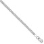 14k White Gold 2.5 mm Semi-Solid Curb Link Chain - 9 in.