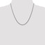 14k White Gold 2.5 mm Semi-Solid Curb Link Chain Necklace - 20 in