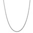 14k White Gold 2.5 mm Semi-Solid Curb Link Chain Necklace - 24 in