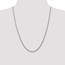 14k White Gold 2.5 mm Semi-Solid Curb Link Chain Necklace - 24 in