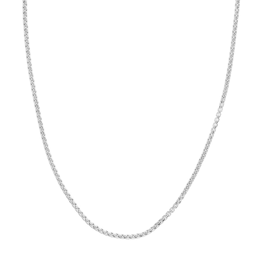 14K White Gold 2.6 mm Box Chain w/ Lobster Clasp - 16 in.