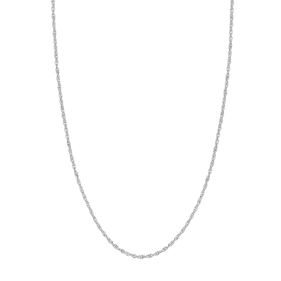 14K White Gold 2.6 mm Rope Chain w/ Lobster Clasp - 20 in. 14K White Gold 2.6 mm Rope Chain w/ Lobster Clasp - 20 in.