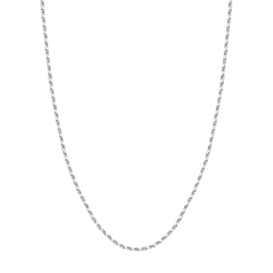 14K White Gold 2.7 mm Rope Chain w/ Lobster Clasp - 20 in. 14K White Gold 2.7 mm Rope Chain w/ Lobster Clasp - 20 in.