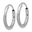 14k White Gold 2 mm Diamond-cut Endless Hoop Earrings