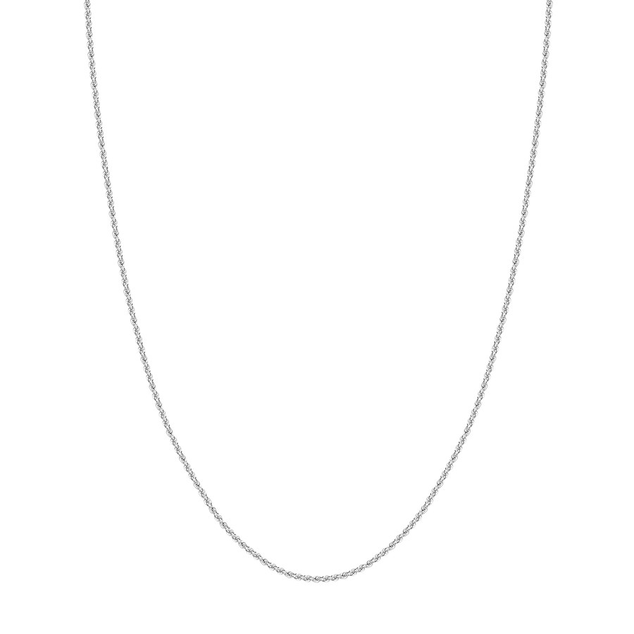 14K White Gold 2 mm Rope Chain w/ Lobster Clasp - 24 in.